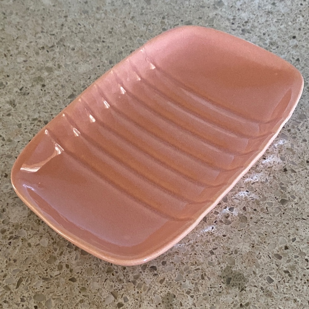 Franciscan Vintage Coronado Coral Ceramic Soap Dish